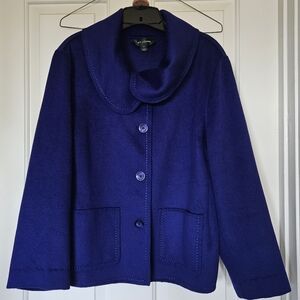STUNNING St. John angora/wool/Cashmere overcoat, size XL